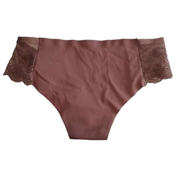 DANSKIN Intimates Bikini Underwear for Women Lace & Seamless Hipster Cinnamon S - Picture 3 of 5